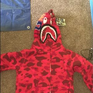 Red bape hoodie